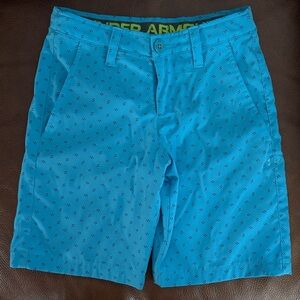 Under Armour Boys Patterned Blue Shorts